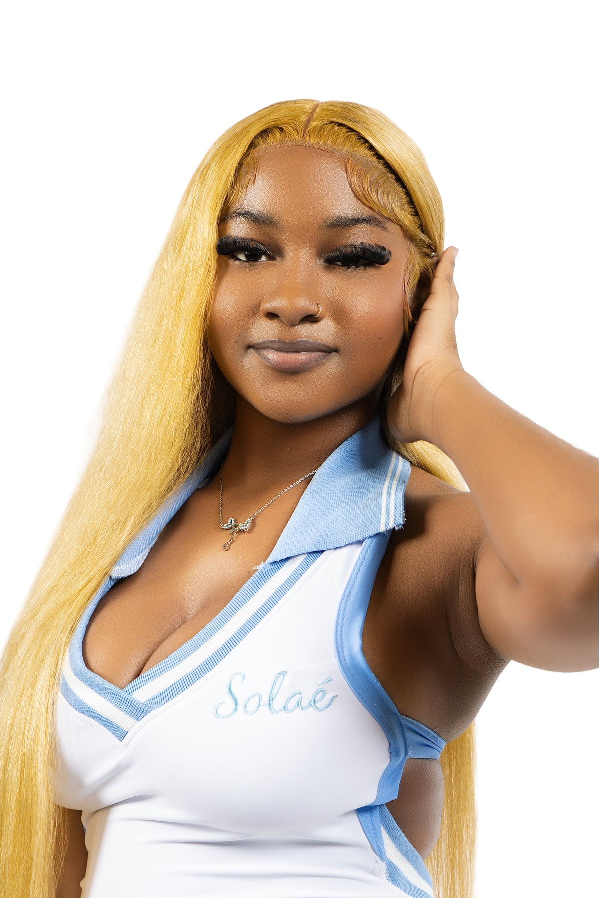 Varsity Romper ( periwinkle blue )